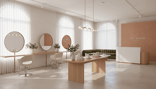Modern salon interior