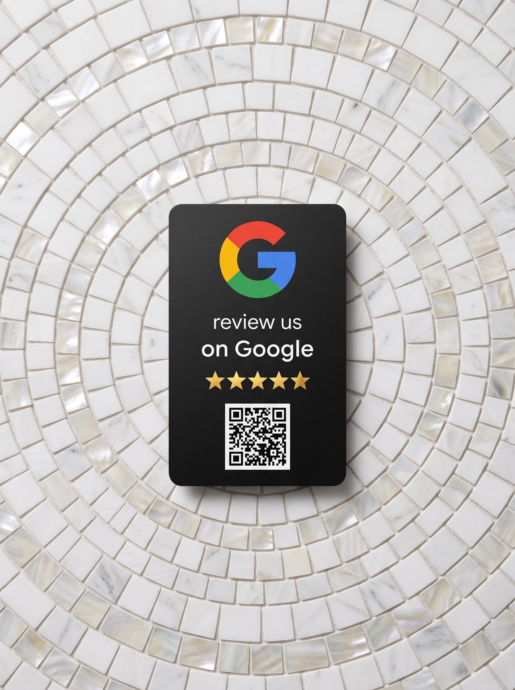 Reverse of the tap card showing the printed QR code
